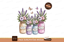 Lavender donuts in jars with butterflies wisdom Product Image 1
