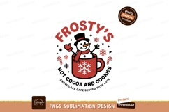 Frosty snowman mug holiday design scarf snowflake Product Image 1