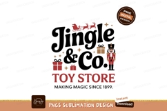 Christmas toy store festive scene santa sleigh Product Image 1