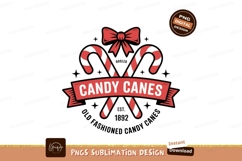 Red bow candy canes festive image Product Image 1