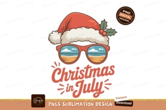 Santa hat sunglasses beach scene christmas july Product Image 1