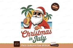 Santa drinking beverage tropical vacation christmas Product Image 1