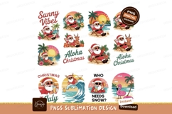 Santa relaxing on tropical beach vacation christmas Product Image 1