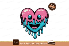 Dripping heart character pink blue Product Image 1