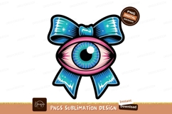 Blue bow pink eye surreal Product Image 1