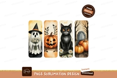Halloween ghost pumpkin cat graveyard image Product Image 1