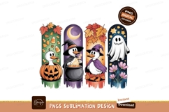 Halloween ducks pumpkin ghost moon leaves image Product Image 1