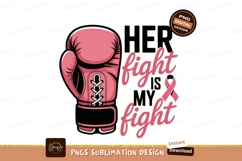 Pink boxing glove breast cancer awareness fight ribbon Product Image 1