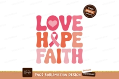 Format: Title: Love hope faith pink ribbon heart image Product Image 1
