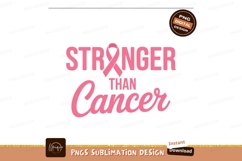 Stronger than cancer ribbon pink awareness Product Image 1