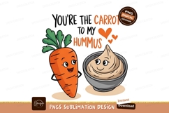 Carrot And Hummus Cute Food Illustration Product Image 1
