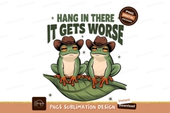 Frogs With Cowboy Hats Sublimation Png Product Image 1