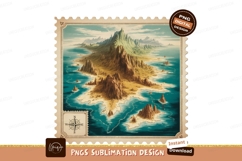 Format: Title: Island landscape sea mountains water Product Image 1