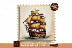 Tall ship sailing ocean waves water Product Image 1
