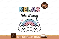 Relax rainbow clouds hearts cute Product Image 1