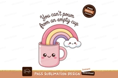Kawaii mug rainbow cloud sublimation image Product Image 1