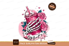 Spooky Cold Drink With Roses Illustration Product Image 1