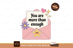 Pink envelope with inspirational message flower star Product Image 1