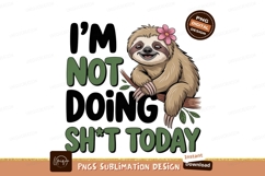 Smiling sloth flower branch animal mammal Product Image 1