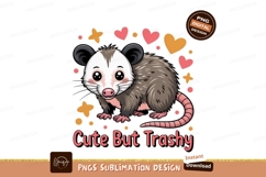 Adorable possum with hearts and stars animal cute Product Image 1