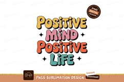 Yellow pink orange teal words positive mind Product Image 1