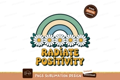 Rainbow flowers radiate positivity sublimation Product Image 1