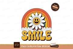 Retro flower rainbow smile smiley vintage Product Image 1