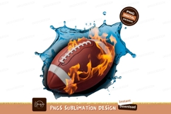 Football Ball On Fire And Water Product Image 1