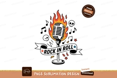 Fiery Microphone Silhouette fire flame Product Image 1