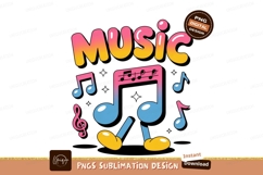 Colorful musical notes and text treble clef Product Image 1