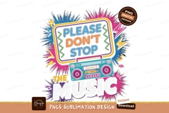 Neon boombox music sign retro Product Image 1