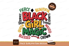 Fierce beautiful black girl magic queen blessed image Product Image 1