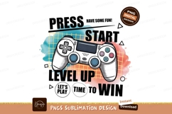 Black controller level up start gaming retro Product Image 1