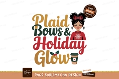 Plaid Bows Holiday Glow girl Product Image 1
