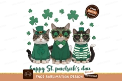 Three Festive Cats Celebrate St Patricks Day Product Image 1