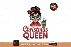 Girl with Glasses and Coffee Cup holly Product Image 1