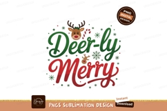Deerly Merry Christmas Greeting holiday festive Product Image 1