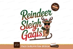 Reindeer Sleigh Cool Gaals christmas holiday Product Image 1