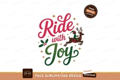 Ride with joy festive reindeer christmas holiday Product Image 1