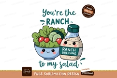 Cute Ranch Dressing Salad Vector Design Product Image 1