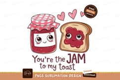 Cute Jam And Toast Loving Illustration Product Image 1