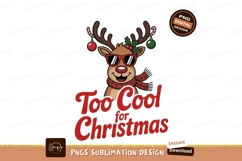 Cool reindeer wearing sunglasses and scarf christmas Product Image 1