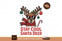 Cool reindeer wearing sunglasses and scarf christmas Product Image 1