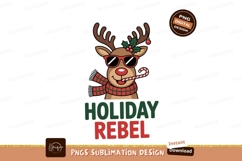 Cool reindeer wearing sunglasses and scarf christmas Product Image 1