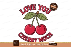 Love You Cherry Much Vector Illustration Product Image 1
