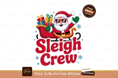 Santa Claus in Sleigh with Gifts and Snowflakes presents Product Image 1