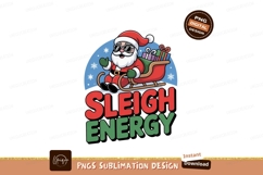 Santa Claus riding sleigh with gifts christmas Product Image 1