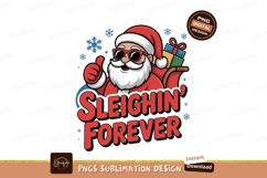 Jolly Santa Claus with Gifts and Snowflakes Christmas Product Image 1