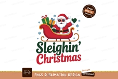 Santa sleigh gifts snowflakes christmas Product Image 1