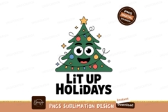 Cheerful Christmas Tree Festive Holiday image Product Image 1